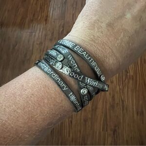 Good Works Make A Difference Inspirational Wrap Around Bracelet